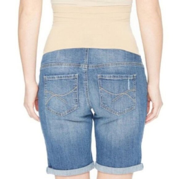 Oh Baby by Motherhood Maternity  Womens Pockets Bermuda Jean Shorts Sz S New - Picture 3 of 7